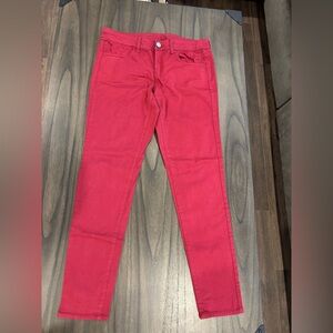 AE skinny leg jegging pants, red (size 8, regular)